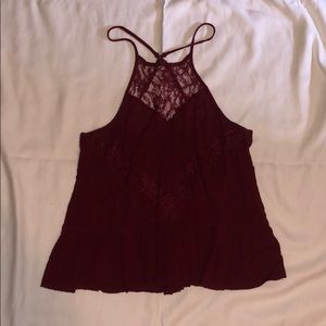 Maroon Hollister tank top